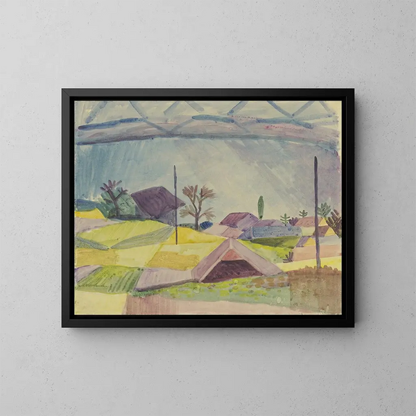 Hilterfingenin näkymä - August Macke — kehystetty taideteos seinällä