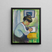 Nainen kirjoittamassa - August Macke — kehystetty taideteos seinällä
