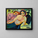 Kaksi tyttöä itämaisessa tyylissä - August Macke — kehystetty taideteos seinällä