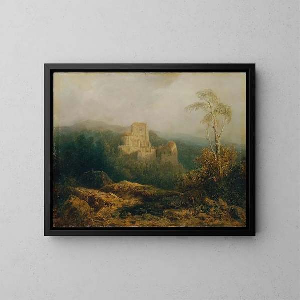 Le château de la montagne - August Piepenhagen — kehystetty taideteos seinällä