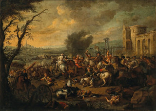 August Querfurt - A cavalry skirmish between Christians and Turks.webp