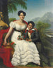 Portrait d'une dame et de son fils - August Riedel — näkymä teoksesta