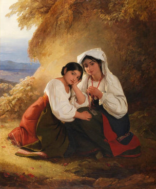 August Riedel - Zwei Mdchen in Albaner Tracht.webp