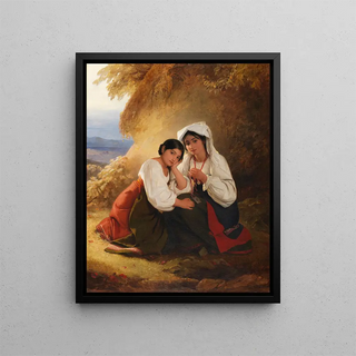 August Riedel - Zwei Mdchen in Albaner Tracht.webp