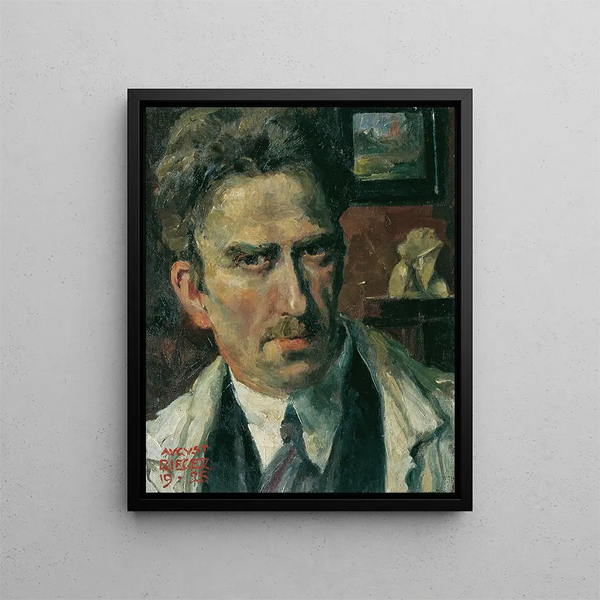 Autoportrait - August Rieger — kehystetty taideteos seinällä