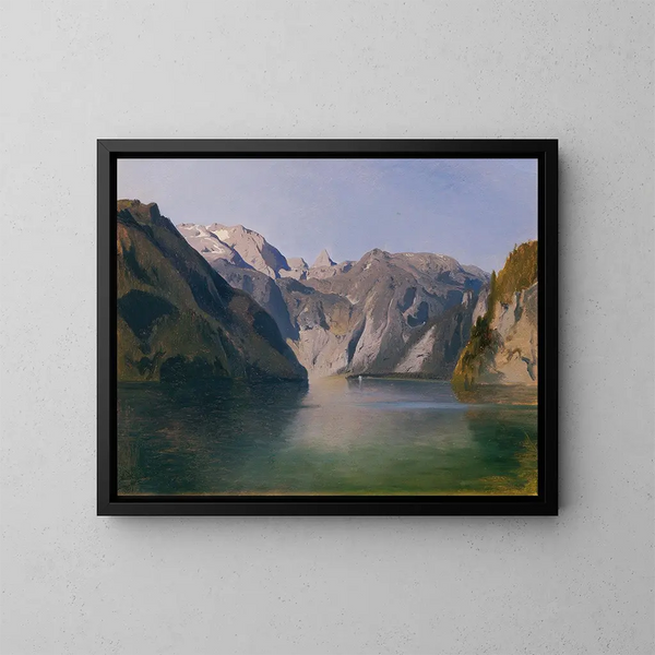 Näkymä Königssee-järvelle - August Schaeffer von Wienwald — kehystetty taideteos seinällä