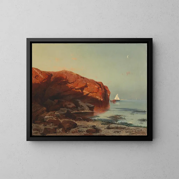 Helgoland-motiivi - August Schaeffer von Wienwald — kehystetty taideteos seinällä