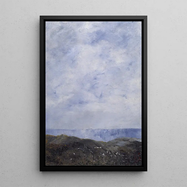 Rantamaisemamaalaus - August Strindberg — kehystetty taideteos seinällä