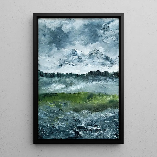 Maalauksen jäljennös Maisemasuunnitelma - August Strindberg
