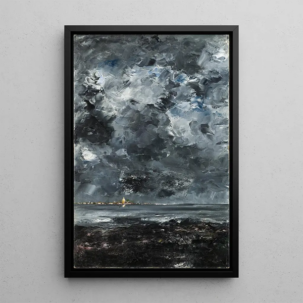 Maalauksen jäljennös Kaupunki - August Strindberg