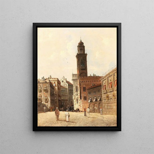 Place à Cavalis - August von Siegen — kehystetty taideteos seinällä