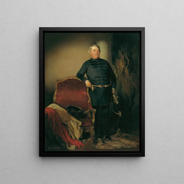 Franz Imrdy Edler von Omorovicze - August von Pettenkofen — kehystetty taideteos seinällä