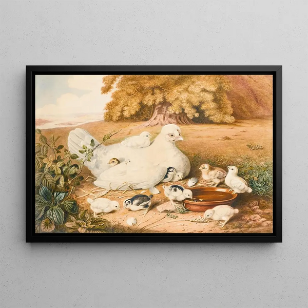 Augusta Innes Withers - A Hen With Her Chicks.webp