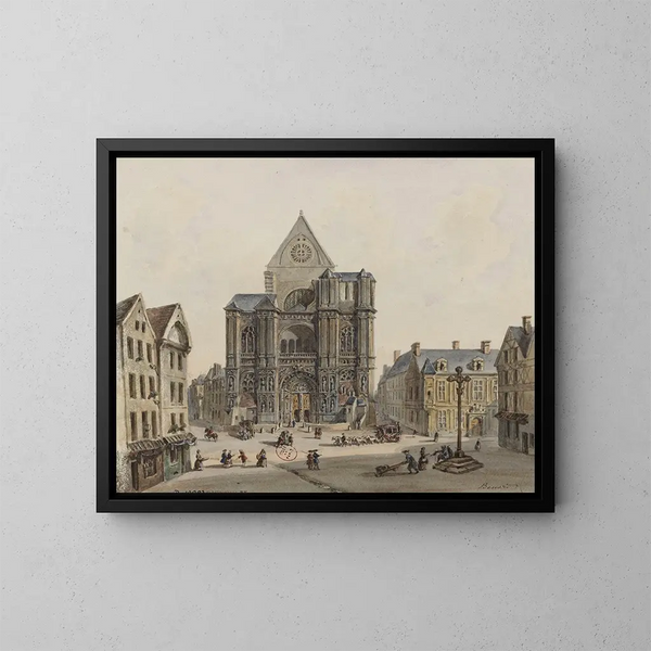 Église Saint-Eustache - Auguste Sébastien Bénard — kehystetty taideteos seinällä