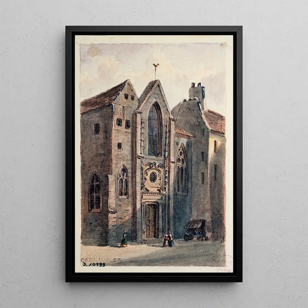 Maalauksen jäljennös Eglise Saint-Landryn - Auguste Sébastien Bénard