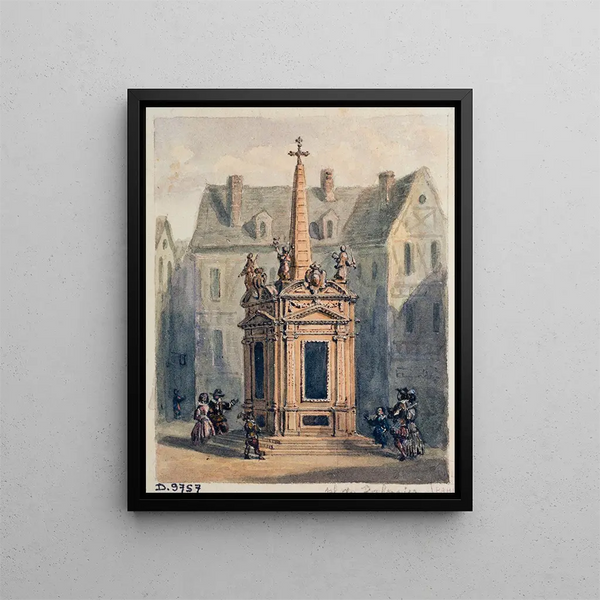 La pyramide expiatoire de Jean Chastel - Auguste Sébastien Bénard — kehystetty taideteos seinällä
