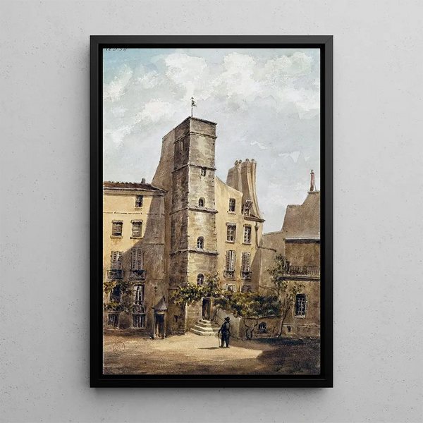 Maalauksen jäljennös Maison 14 rue Chanoinesse - Auguste Sébastien Bénard
