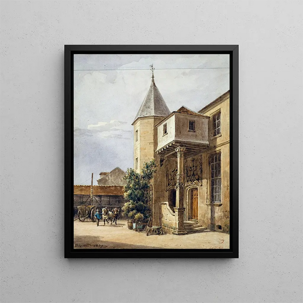 Maison dite de Saint-Louis et hangar - Auguste Sébastien Bénard — kehystetty taideteos seinällä