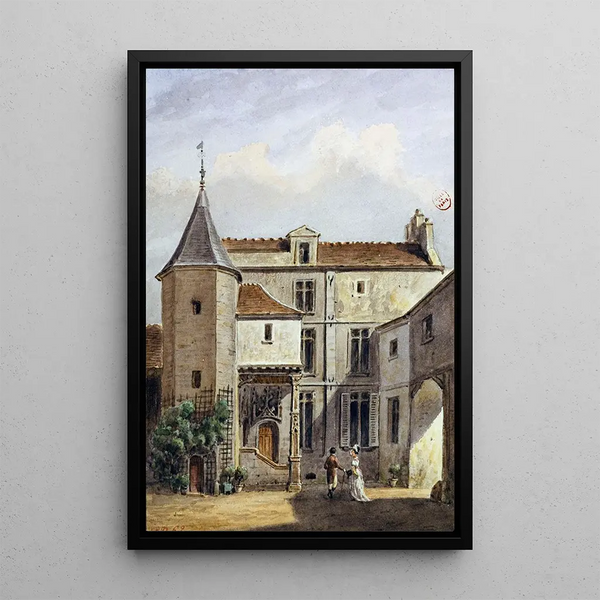 Maison dite de Saint-Louis rue des Marmousets Saint Marcel - Auguste Sébastien Bénard — kehystetty taideteos seinällä