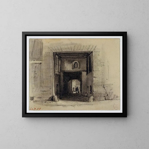 Passage Saint-Jean de Latran - Auguste Sébastien Bénard — kehystetty taideteos seinällä