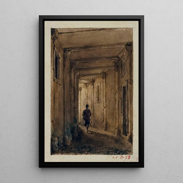 Passage des Jacobins rue Saint Jacques - Auguste Sébastien Bénard — kehystetty taideteos seinällä