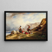 Lavandières vuoristomajavan järvellä - Auguste Delacroix — kehystetty taideteos seinällä