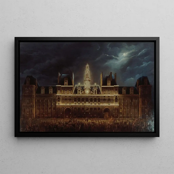 Auguste Roux - Illumination de lHtel de Ville pour la fte du roi le 1er mai 1847.webp