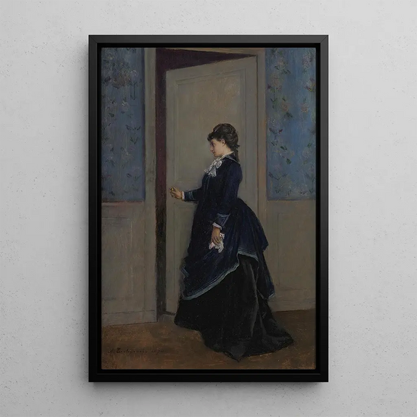 Maalauksen jäljennös Elegantti nainen - Auguste Toulmouche