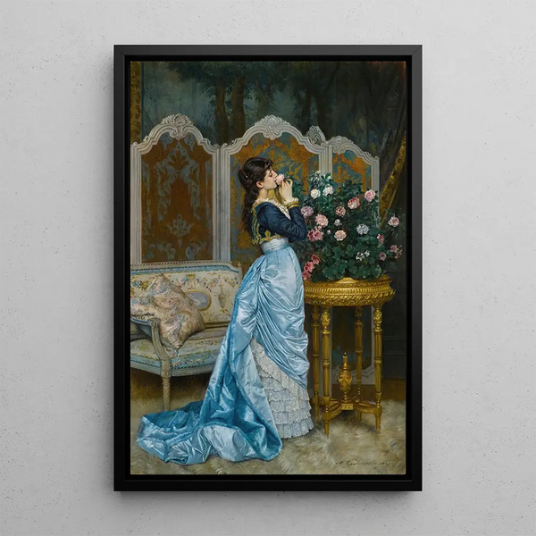 Rêverie - Auguste Toulmouche — kehystetty taideteos seinällä
