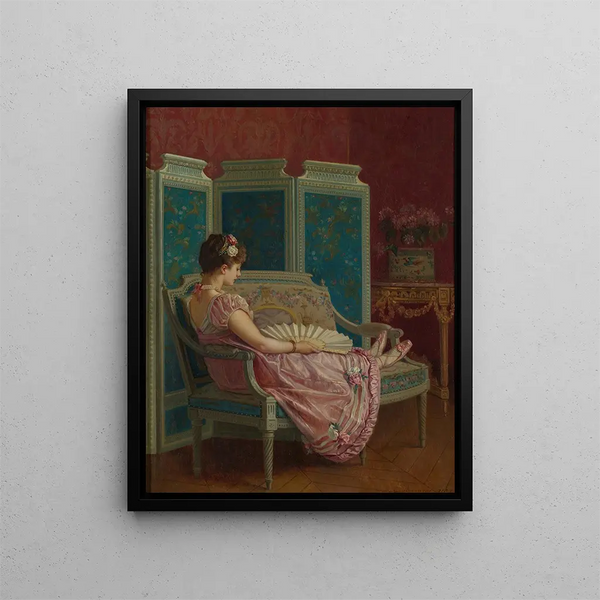 Pensées vaines - Auguste Toulmouche — kehystetty taideteos seinällä