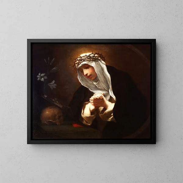 Sainte Catherine de Sienne - Baldassare Franceschini — kehystetty taideteos seinällä