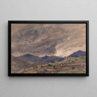 Barbara Bodichon - View of Snowdon with a Stormy Sky.webp
