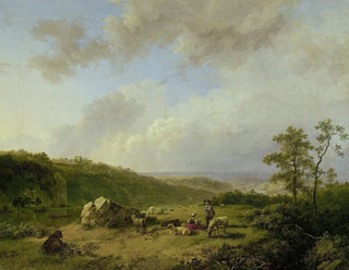 Barend Cornelis Koekkoek - Landscape with a Rainstorm Threatening.webp