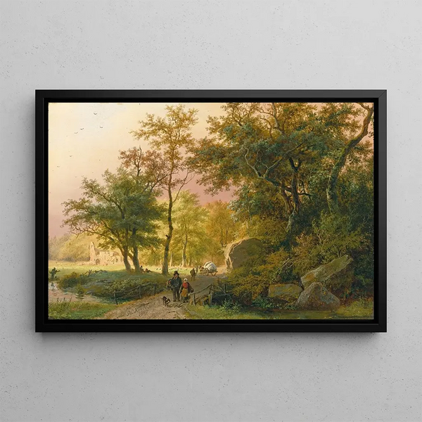 Barend Cornelis Koekkoek - Travellers On A Road.webp