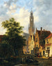 Bakenesserkerk-maalaus Valkestraatista Haarlemista katsottuna - Bartholomeus Johannes van Hove — näkymä teoksesta