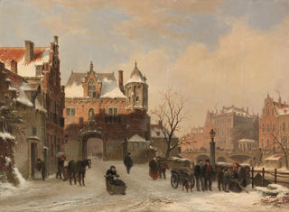 Bartholomeus Johannes van Hove - Winterliche Stadtansicht.webp