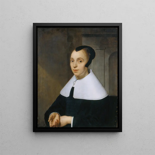 Portrait d'une femme - Bartholomeus van der Helst — kehystetty taideteos seinällä