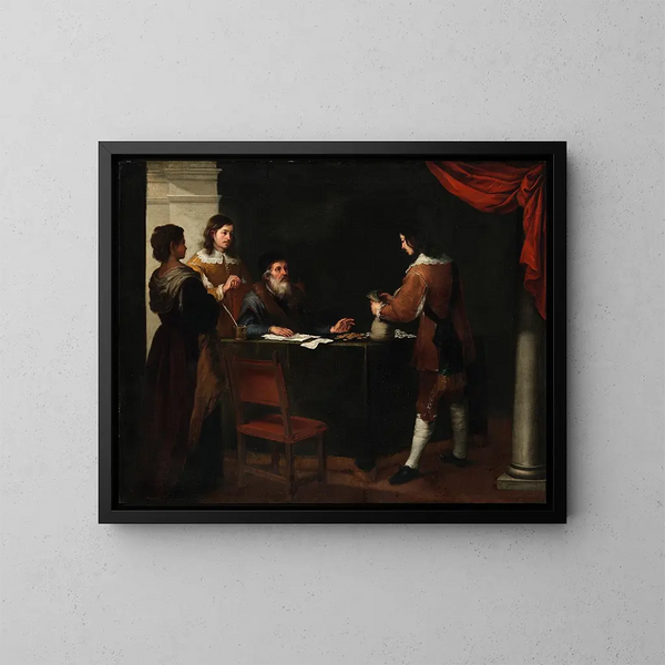 Le Fils prodigue recevant sa part - Bartolomé Esteban Murillo — kehystetty taideteos seinällä