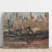 Maalauksen jäljennös Bateaux à quai - Berthe Morisot