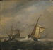 Bateaux de pêche dans un port - Willem van de Velde le Jeune — näkymä teoksesta