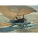 Maalauksen jäljennös Merimaisemata kalastajalaivoista rannalla, Valencia - Joaquín Sorolla
