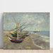 Maalauksen jäljennös Bateaux de pêche sur la plage des Saintes-Maries-de-la-Mer - Vincent van Gogh