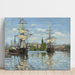 Maalauksen jäljennös Bateaux sur la Seine à Rouen - Claude Monet