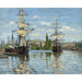 Maalauksen jäljennös Bateaux sur la Seine à Rouen - Claude Monet