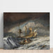 Maalauksen jäljennös Bateaux transportant des ancres vers les navires de guerre hollandais - Joseph Mallord William Turner