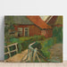 Maalauksen jäljennös Bâtiment de ferme avec pont - Piet Mondrian