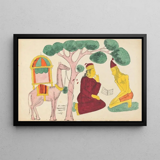Becharam Das Dutta - Layla Visiting Majnun in the Desert.webp