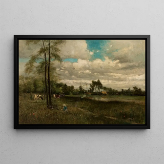 Bela Spanyi - Meadow with grazing cattle.webp