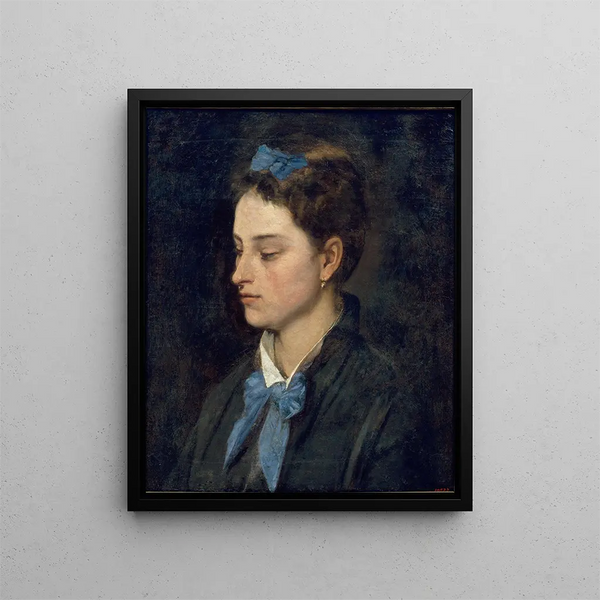 Benet Mercad - Portrait of Teresita Wearing Blue Bows.webp