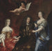Bengt horn af minne 1623-1678 avec ses deux épouses Margaretha Sparre et Ingeborg Banr - David Klöcker Ehrenstrahl — näkymä teoksesta